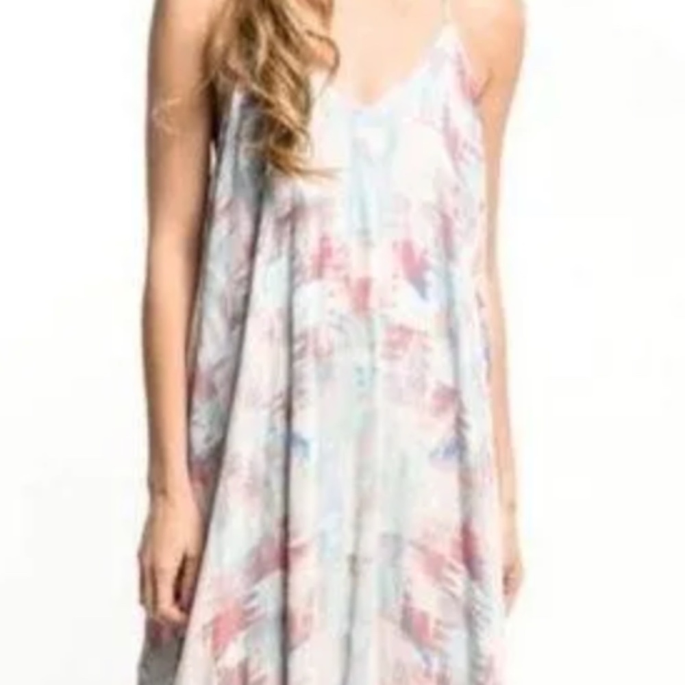 VICI Love Stitch Watercolor Draping Maxi Dress - Size S